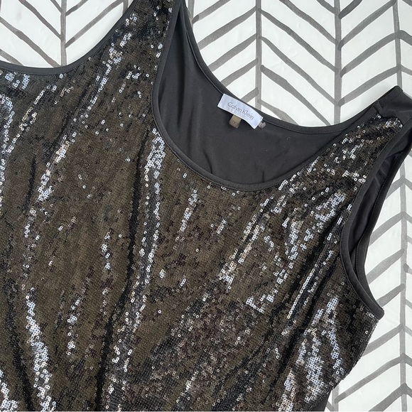 Calvin Klein Tops - Calvin Klein Sequin Black Tank Top
